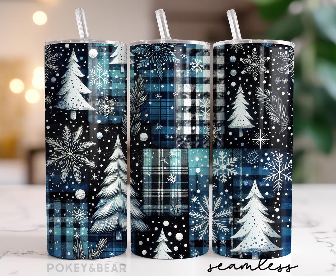 Christmas Tree Tumbler Wrap 20oz Skinny Tumbler Sublimation Design ...