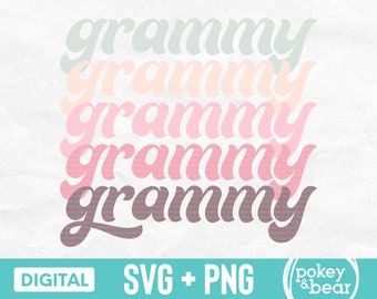 Retro Grammy Svg Retro Svg Grammy Shirt Svg Mother's Day Svg Design Grammy Png Grammy Sublimation