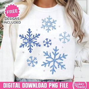 Glitter sneeuwvlok png sneeuwvlok sublimatie ontwerp kerst png pailletten kerst dtf sprankelende sneeuwvlok clipart sneeuwvlok shirt png