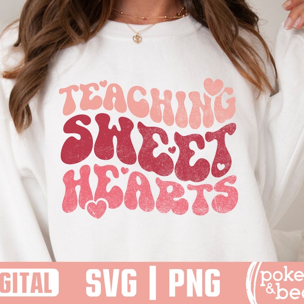 Teaching Sweethearts Svg Teaching Sweethearts Png Sublimation Design Teacher Valentine Svg Valentine's Day Svg Teacher Svg Teacher Png