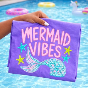 Mermaid Vibes Png, Mermaid Tail Png, Summer Beach Sublimation Design (Digital Download)