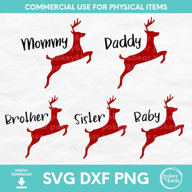 Download Matching Family Christmas Shirts Svg Bundle Reindeer Family | Etsy