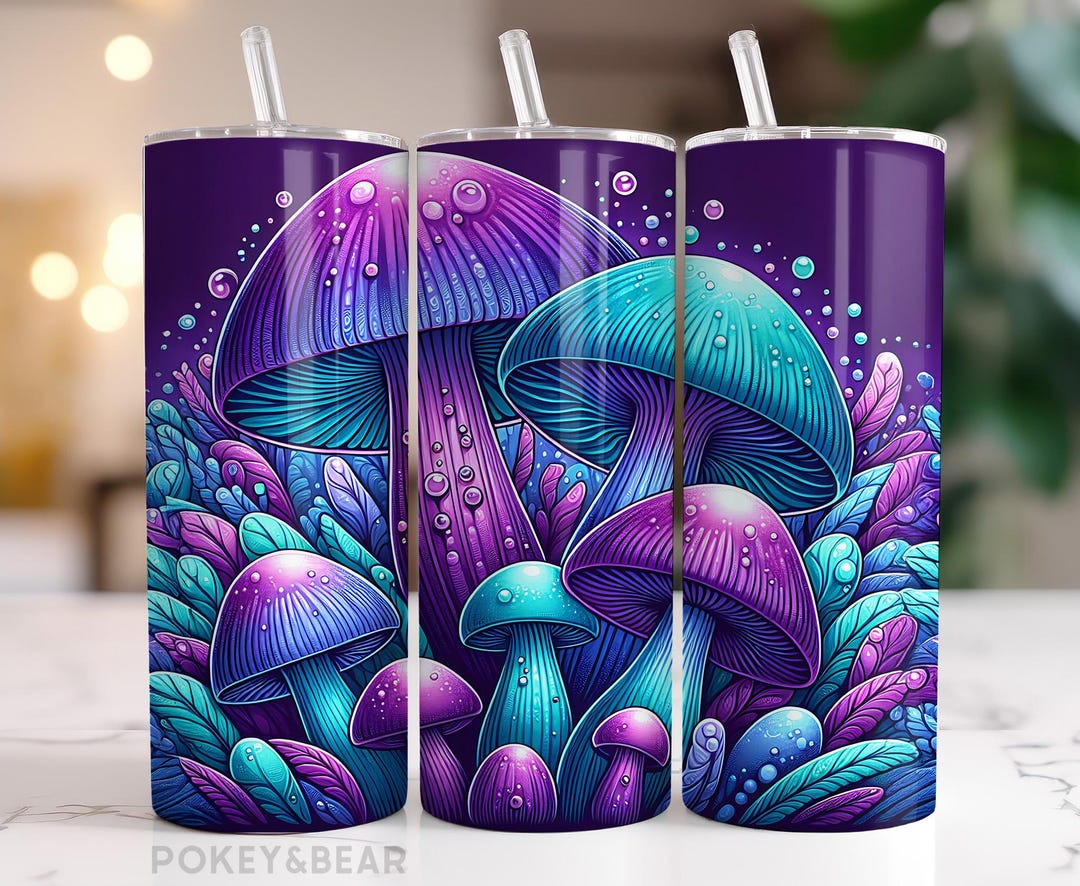 Mushroom Tumbler Wrap PNG - Magical Forest 20 Oz Skinny Tumbler ...