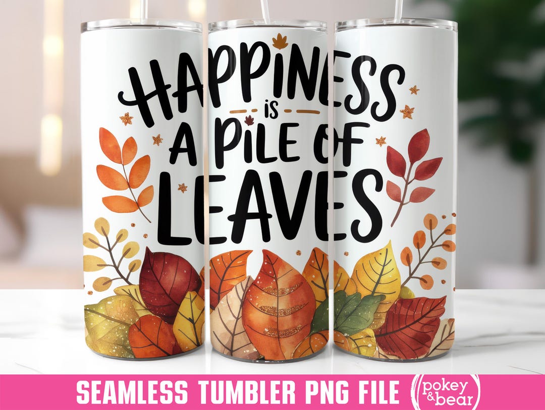 Cute Fall Tumbler Wrap 20 Oz Skinny Tumbler Sublimation Design Autumn ...
