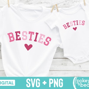 Melhores amigas Svg Melhores amigas Svg Dia dos namorados Svg Mamãe e eu Svg Mamãe Mini Svg Mãe e filha Svg Melhores amigas PNG Sublimação Design Download
