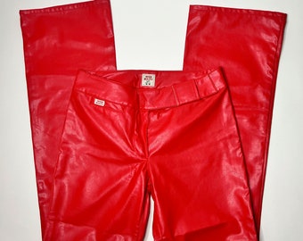 Miss Sixty red faux leather trousers