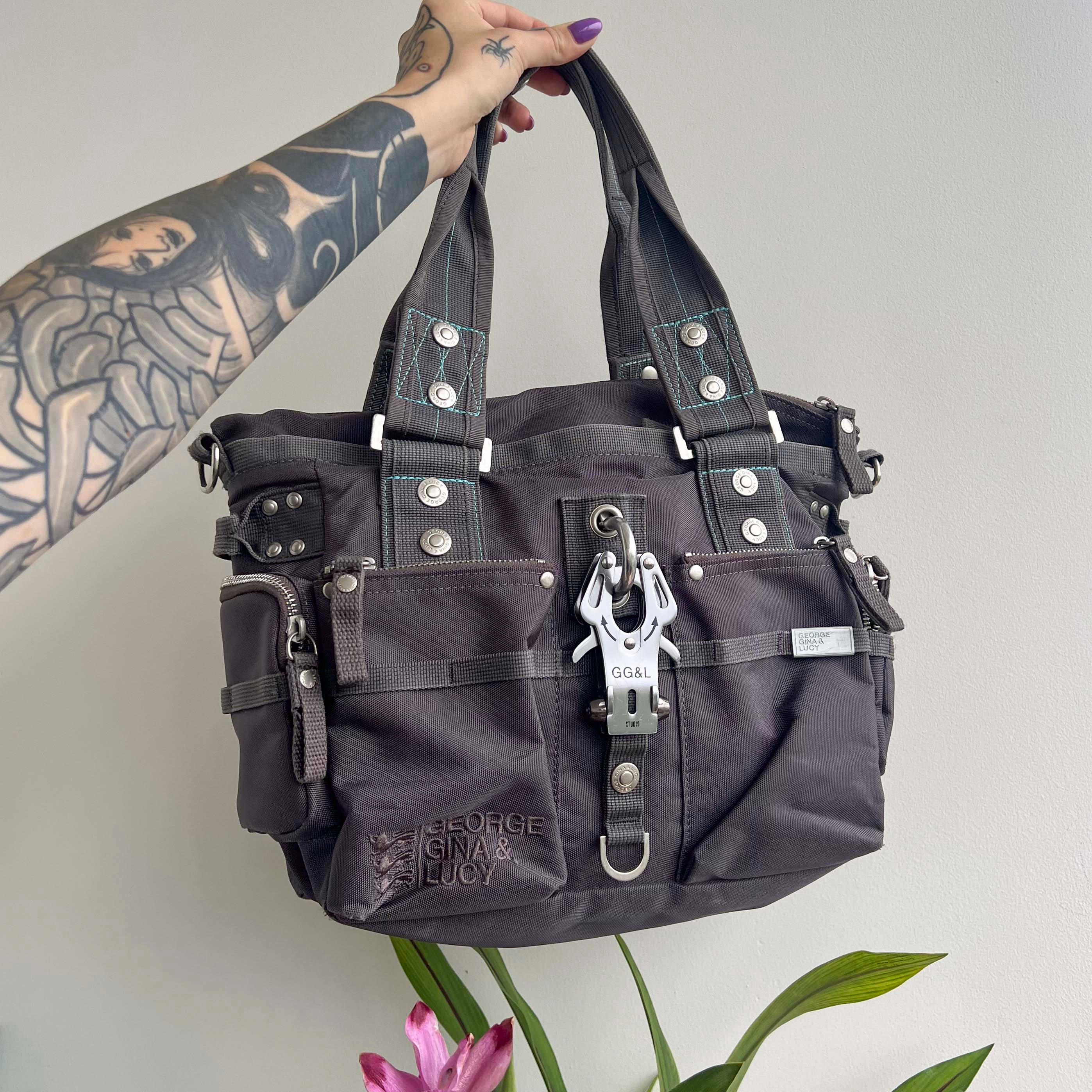 George Gina Lucy Cortina Deluxe Bag Grey/Black Crossbody Handbag