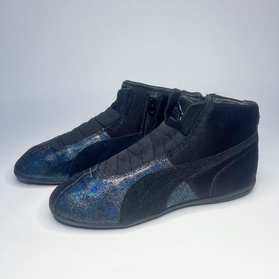 Botas de boxeo negras brillantes de cuero Puma Archive Reino Unido 5 Etsy Espana