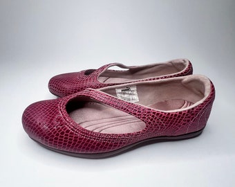 Puma archive pink leather ballet flats