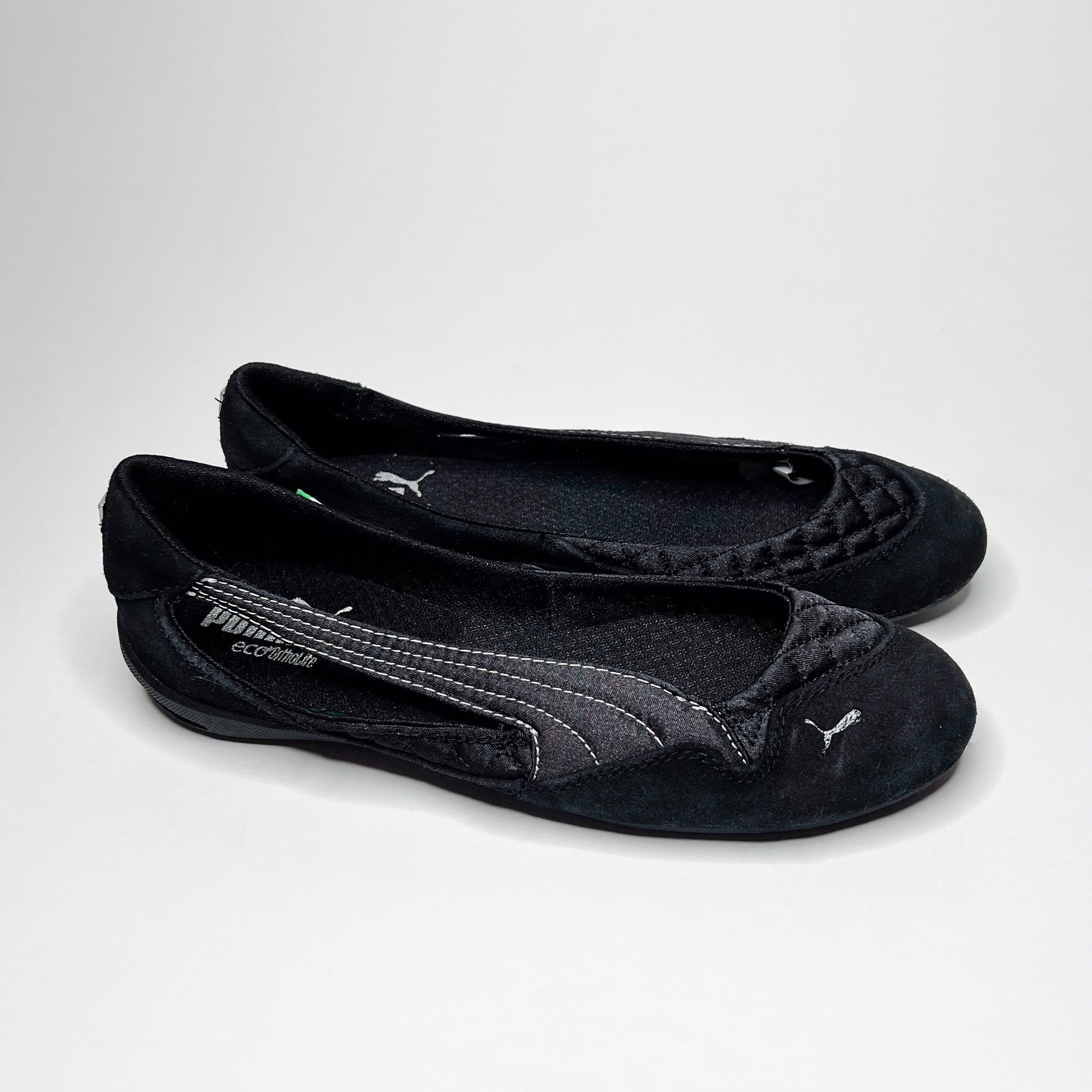 Puma Archive Black Ballet Flats UK 4 Etsy Australia