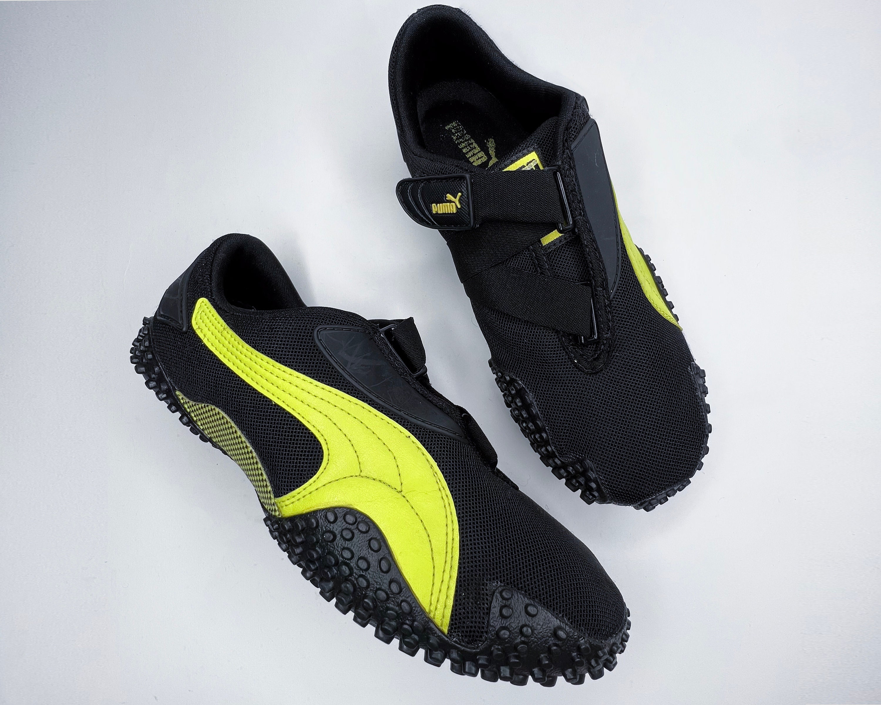 Puma Black / Yellow Sole Trainers - Etsy