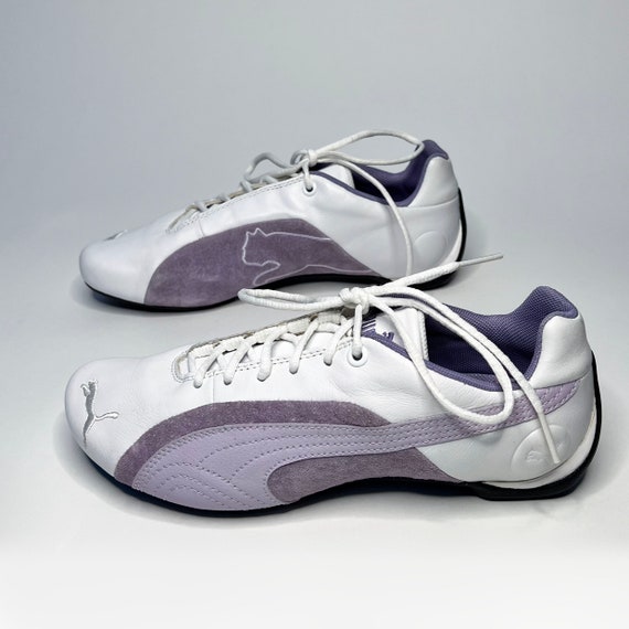 Puma Archive White Purple Leather Trainers UK 5 Etsy Canada