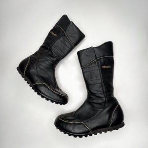 Adidas archive black leather boots