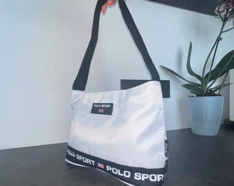 Polo Sport white nylon small bag