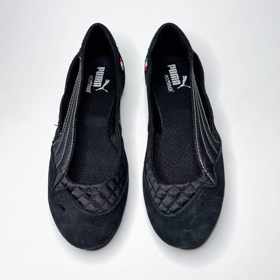 Puma Archive Black Ballet Flats UK 4 Etsy Australia