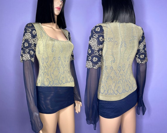 Débardeur Asymétrique Save The Queen Taille S – Top Femme Multicolore Made In Italy