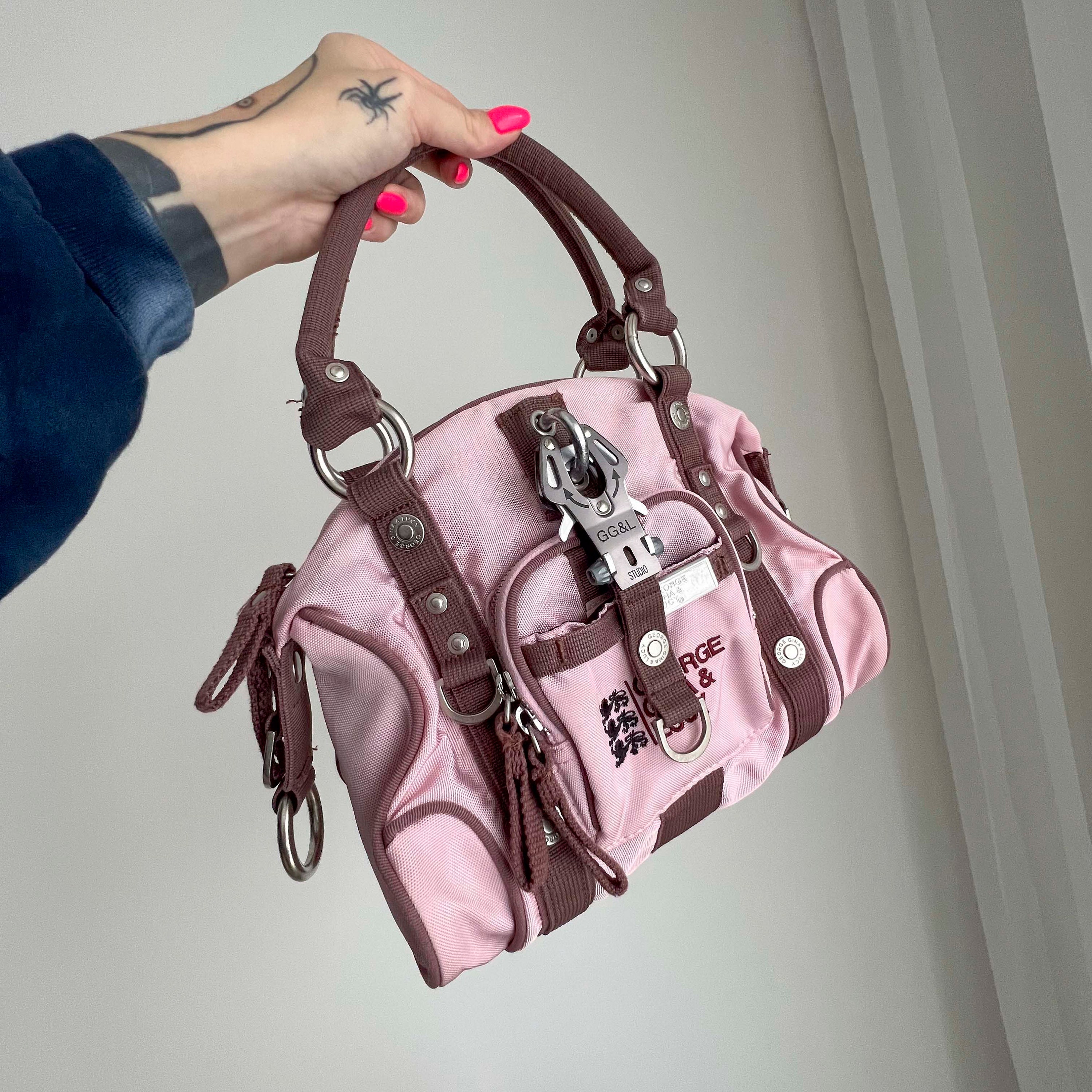 George Gina Lucy GG&L Multi Pocket Small Pink Cargo Bag - Etsy display picture 1