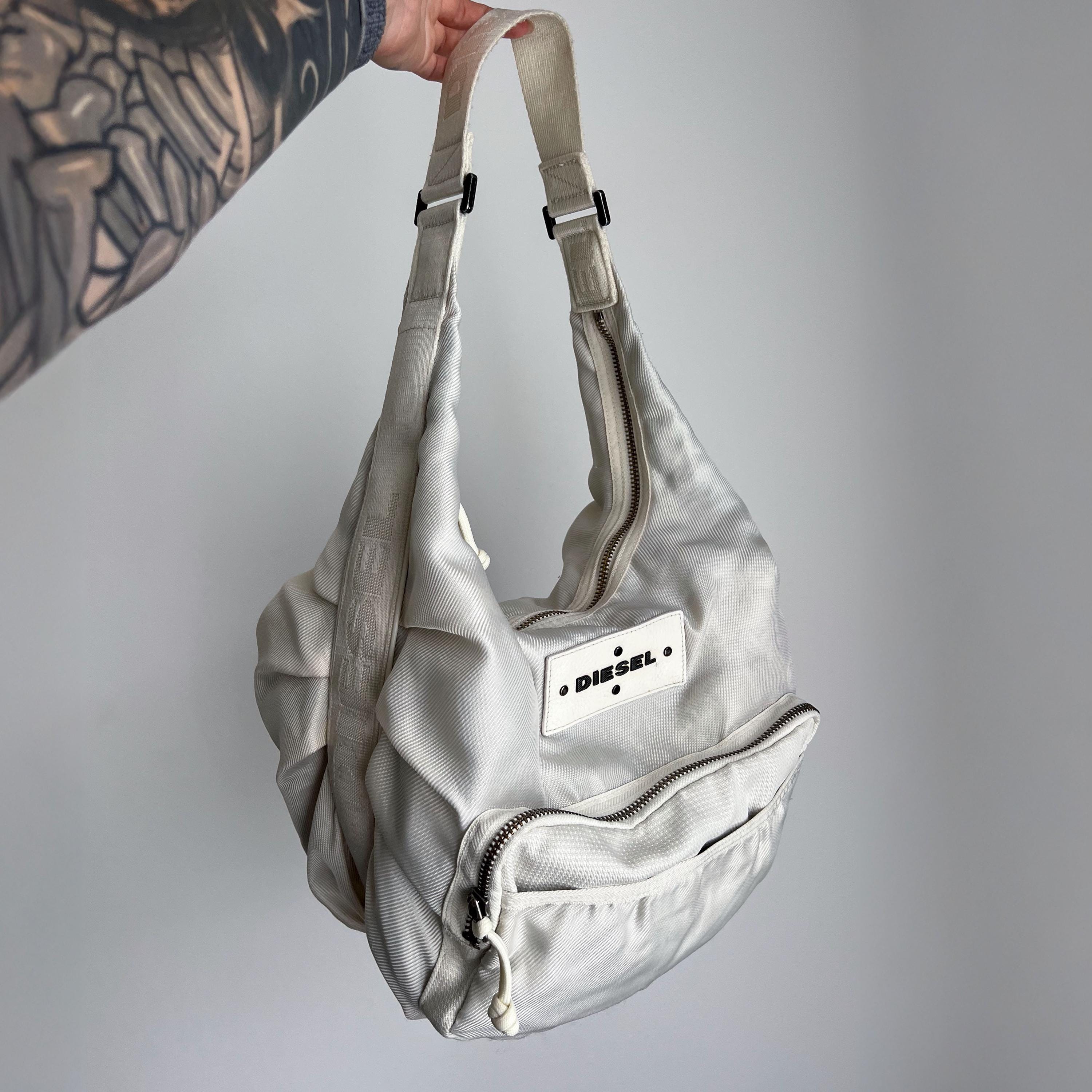 バッグ OLD DIESEL handbag Leather handbag Diesel White in Leather - 56712000