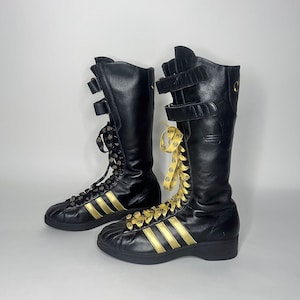 Adidas Missy Elliot Black Leather Boxing Boots / UK 7.5 - Etsy