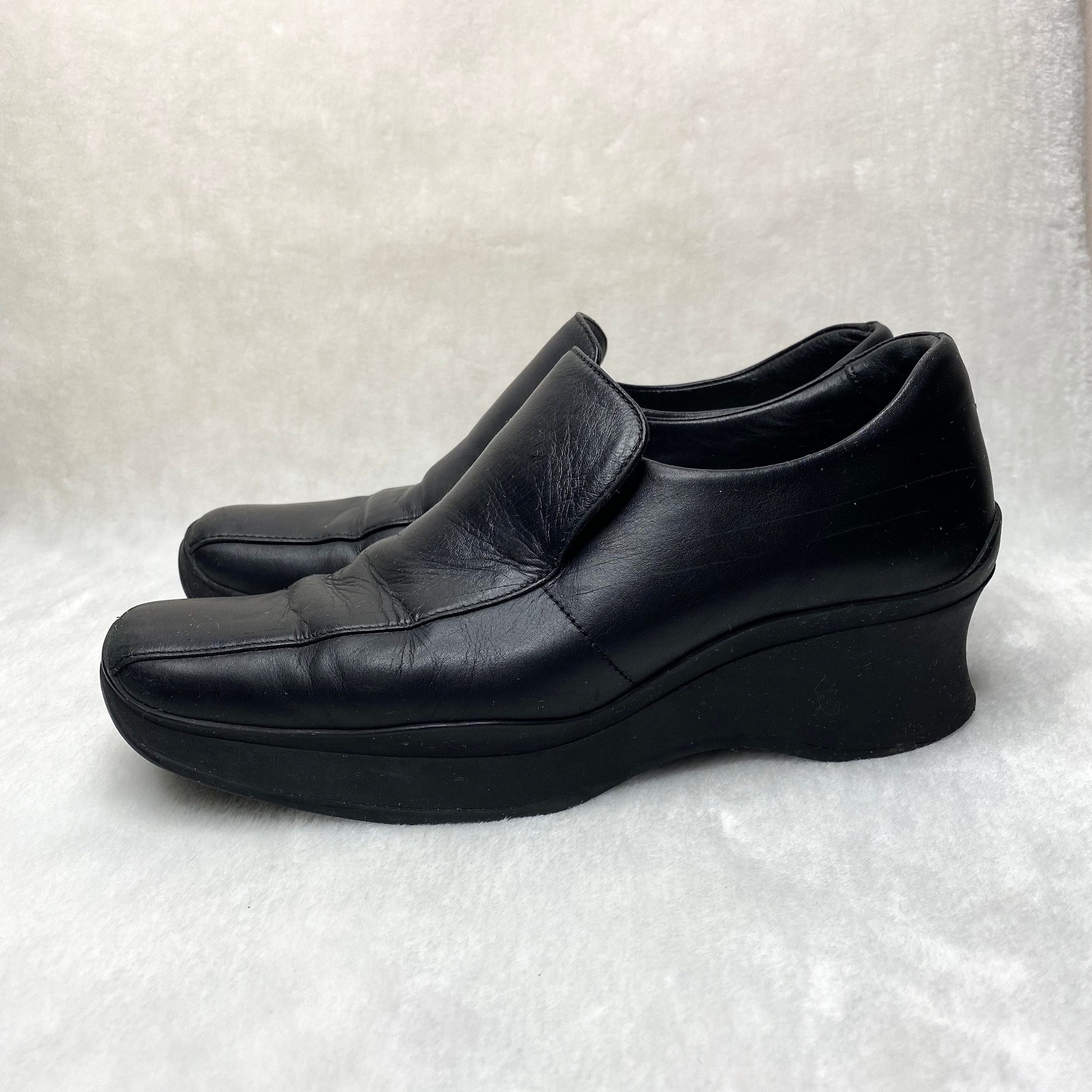 prada platform loafers