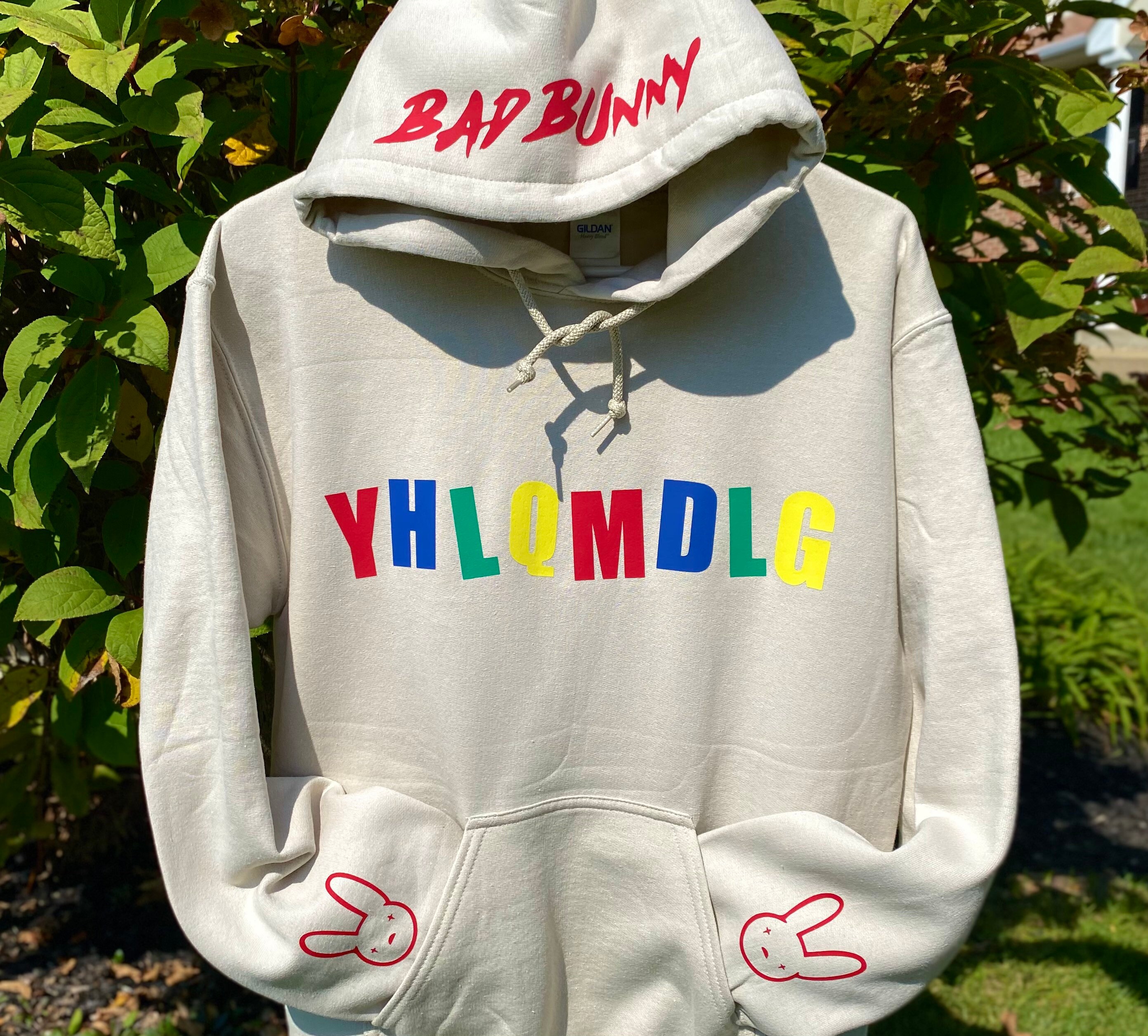 bad bunny white hoodie