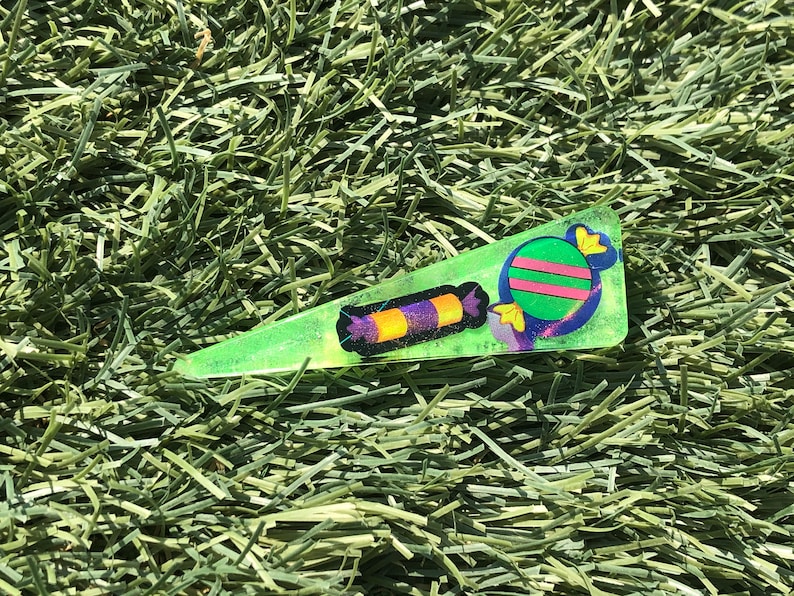 Green Glitter Candy Clip