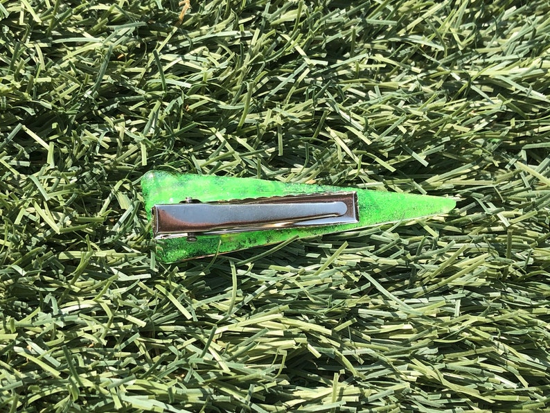 Green Glitter Candy Clip