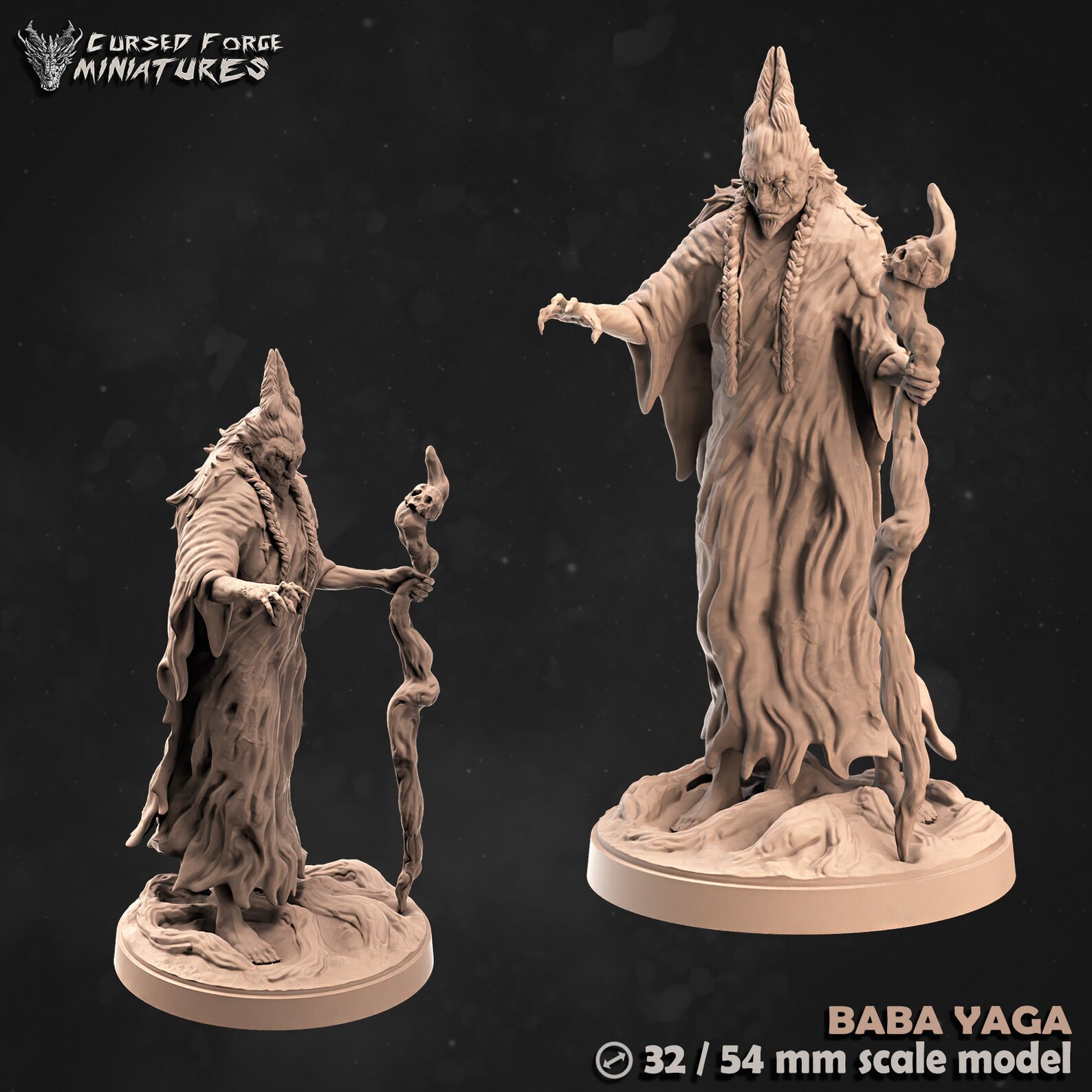 Baba Lysaga by Cursed Forge Miniatures 3D Printed model | Etsy