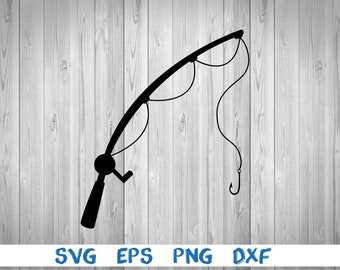 Download Fishing Rod Bend Svg Etsy