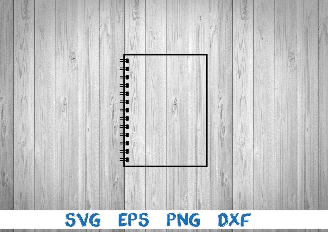 Spiral Notebook Silhouette Picture Svg Png Eps Dxf Etsy