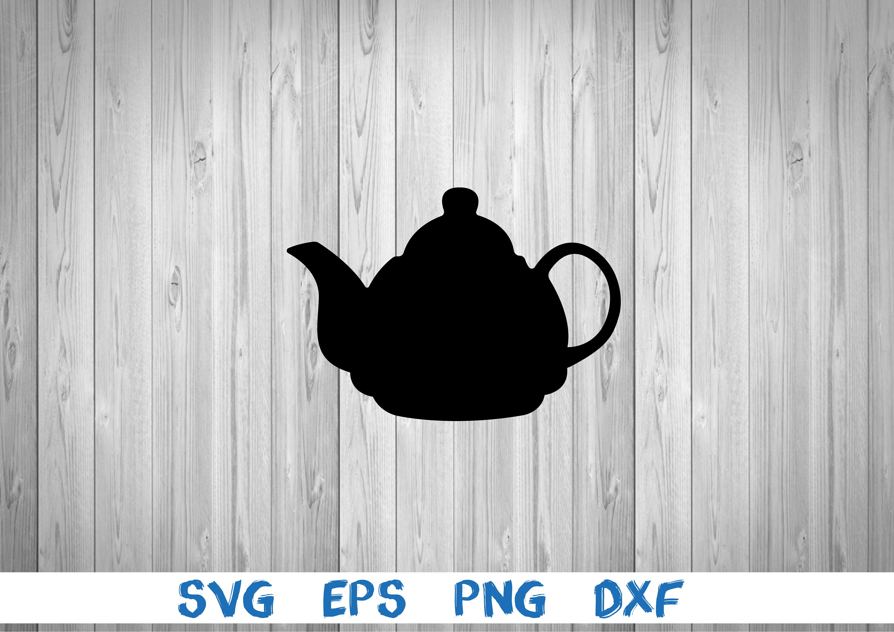 Teapot Tea Kettle Silhouette Picture Svg Png Eps Dxf Etsy
