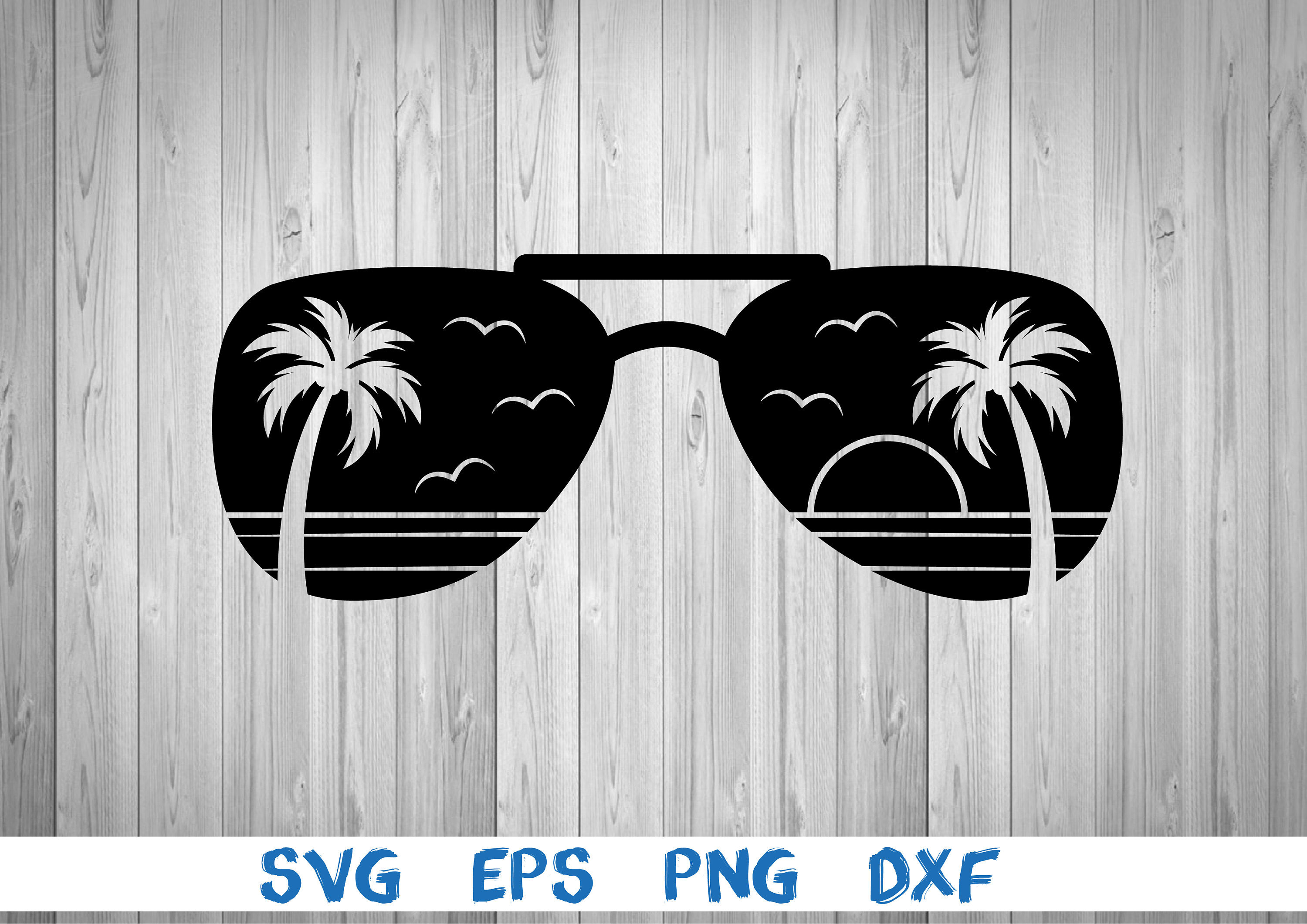 Palm Tree Svg Sunset Svg Aviator Sunglasses Svg Island Svg Etsy | The