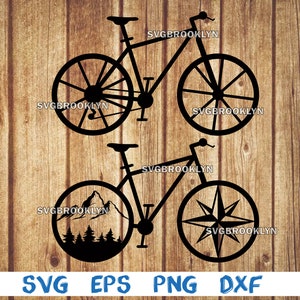 Mountain bike, mountain bicycle, bicycle, bike, forest, mountain, landscape, svg, png, eps, dxf, digital file