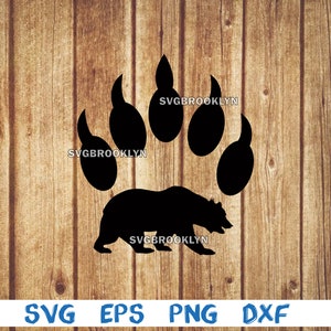 Bär unter Bärenpfote, Bär, Bärenpfote, Tier, Silhouette, svg, png, eps, dxf, digitale Datei