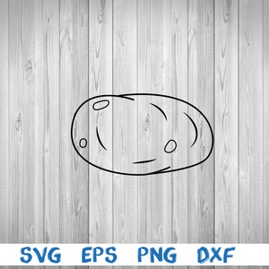 Patata, imagen, silueta, svg, png, eps, dxf, archivo de descarga digital