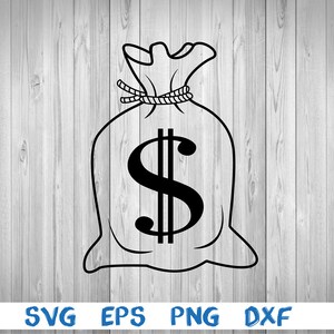 Money, money bag, dollar, svg, png, eps, dxf, digital download file