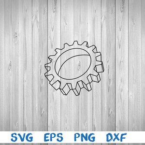 Gear, outline, cogwheel, mechanic, picture, svg, png, eps, dxf, digital download file
