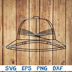 Safari hat, outline, hunting, hunter hat, svg, png, eps, dxf, digital file