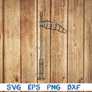 Windsock, outline, svg, png, eps, dxf, digital file