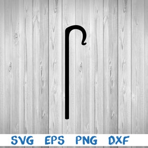 Shepherd crook, shepherd hook, silhouette, picture, svg, png, eps, dxf, digital download file