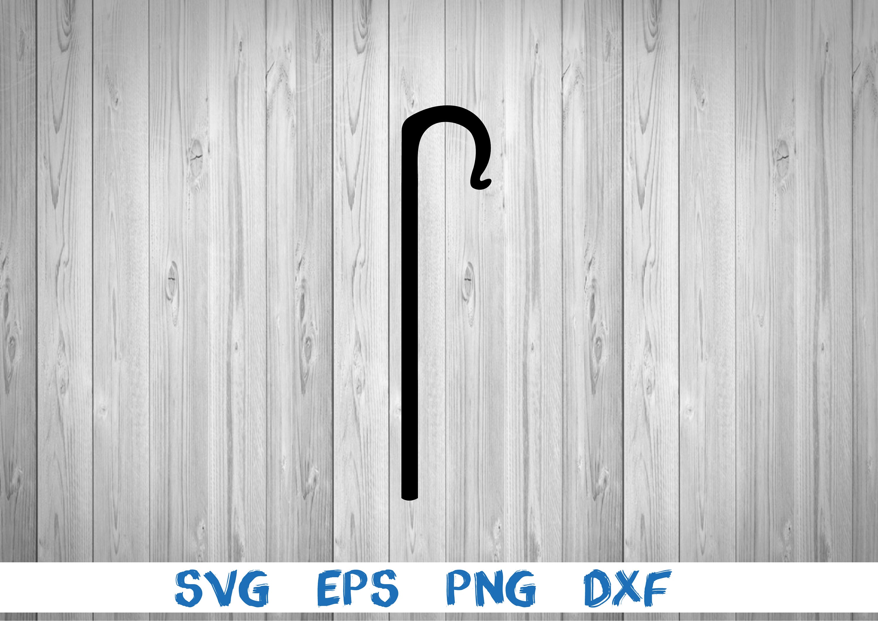 Shepherd Crook, Shepherd Hook, Silhouette, Picture, Svg, Png, Eps, Dxf,  Digital Download File - Etsy