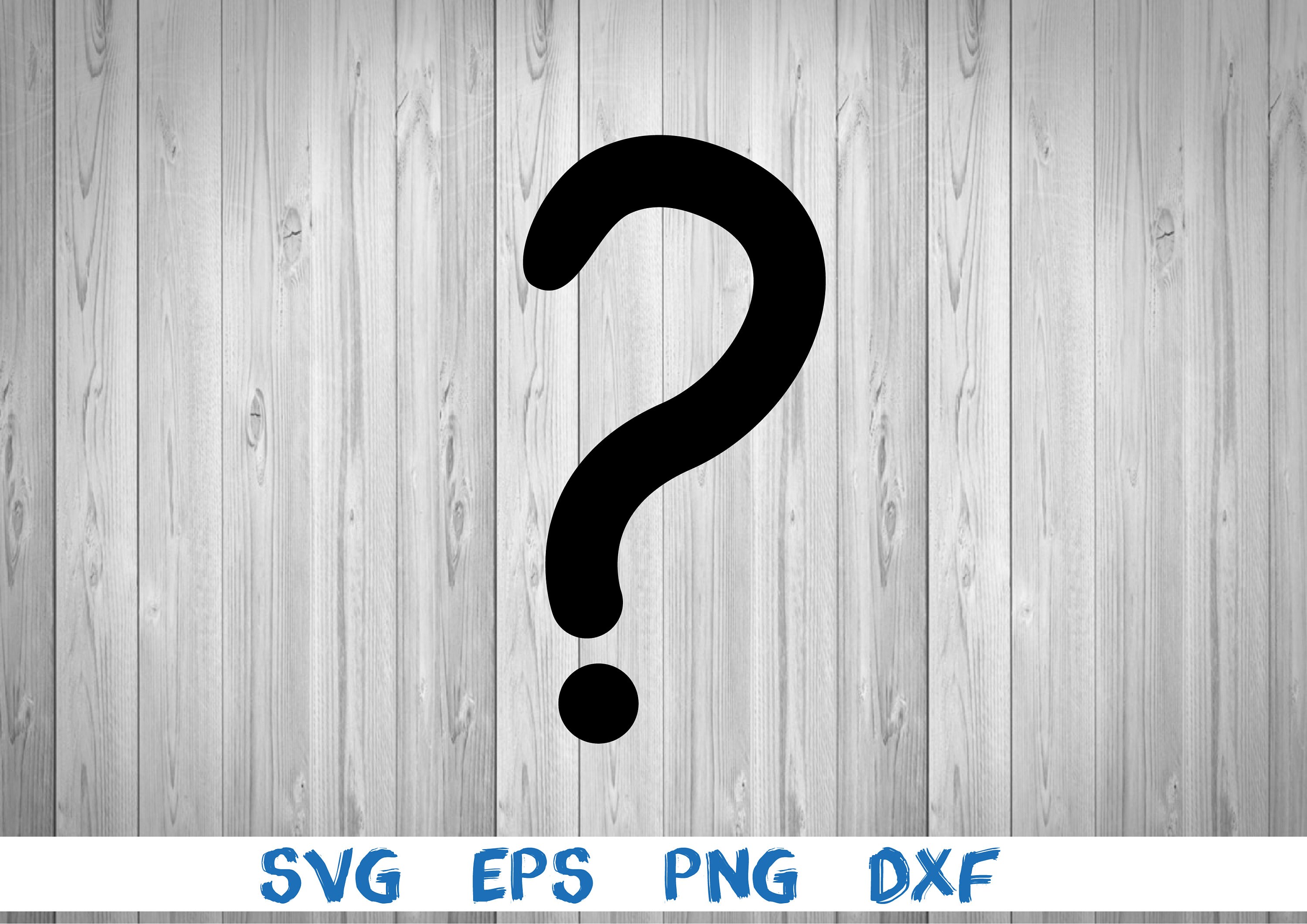 Question mark silhouette picture svg png eps dxf Etsy
