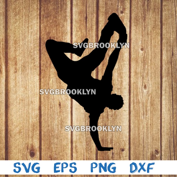 Breakdancer, silhouette, breakdance, breakdancing, man, svg, png, eps, dxf, digital file