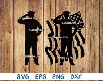 Navy sailor saluting, navy sailor, us sailor, silhouette, american soldier, svg, png, eps, dxf, digital file