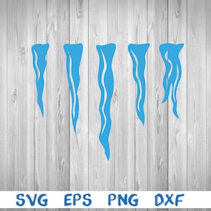 Puede incluir: Cinco formas diferentes de carámbanos azules, perfectas para manualidades y decoraciones con temática invernal.