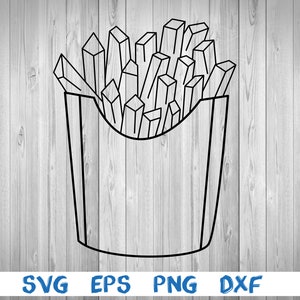Patata frita, patatas fritas, imagen, svg, eps, png, dxf, archivo cricut digital