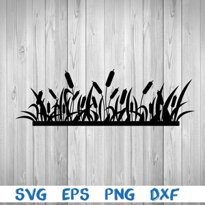 Reeds, silhouette, picture, svg, png, eps, dxf, digital download file