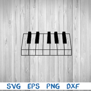Piano keys, outline, piano, music, svg, png, eps, dxf, digital file