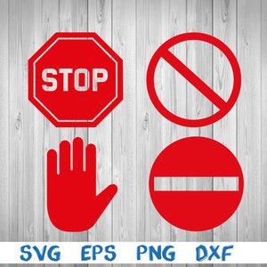 Pare, mão, sinal, imagem, svg, png, eps, dxf, arquivo digital cricut