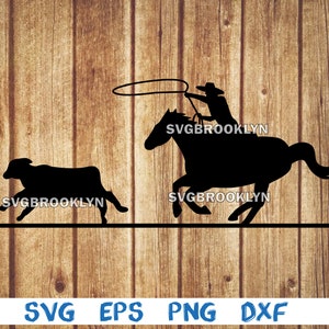 Roping, calf roping, cowboy roping, horse, silhouette, picture, svg, png, eps, dxf, digital download file